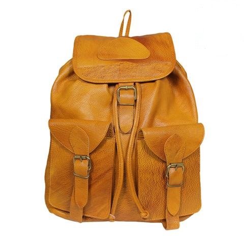 Rustic Tan Drawstring Backpack