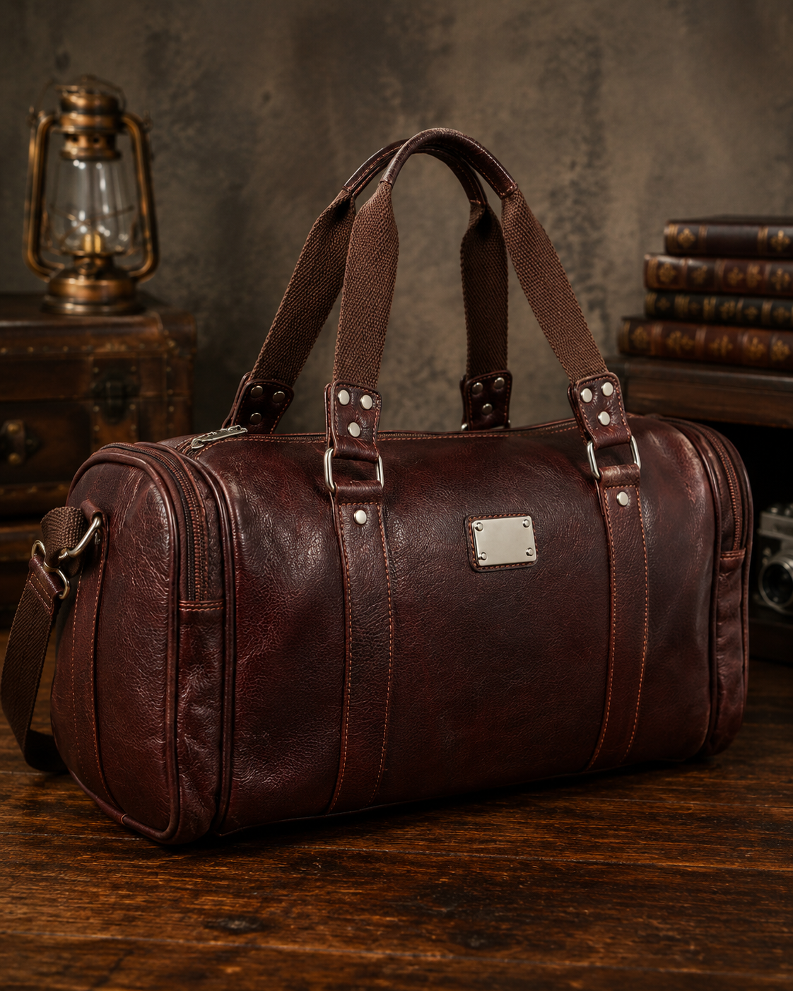 Classic Leather Duffle Bag