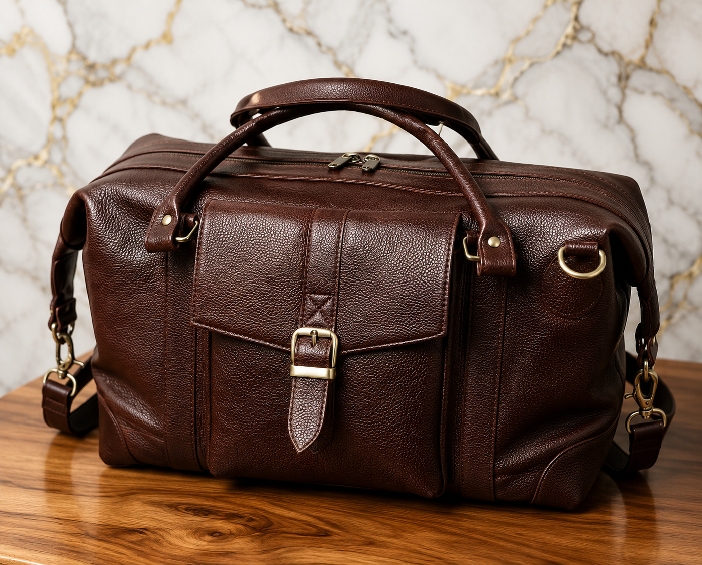 Vintage Brown Duffle Bag