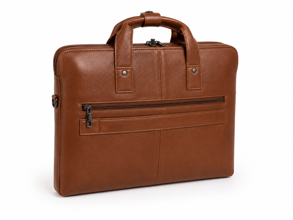 Classic Brown Leather Briefcase