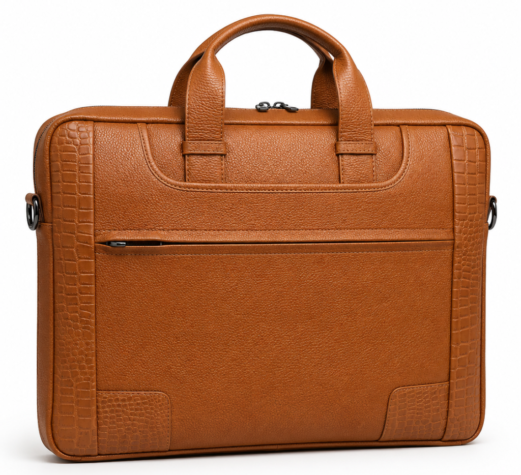 Classic Tan Leather Office Bag