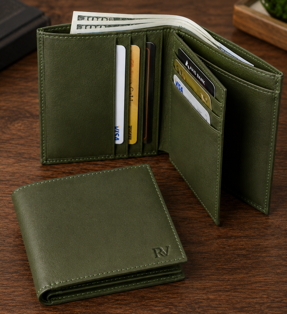 Green Leather Wallet-2