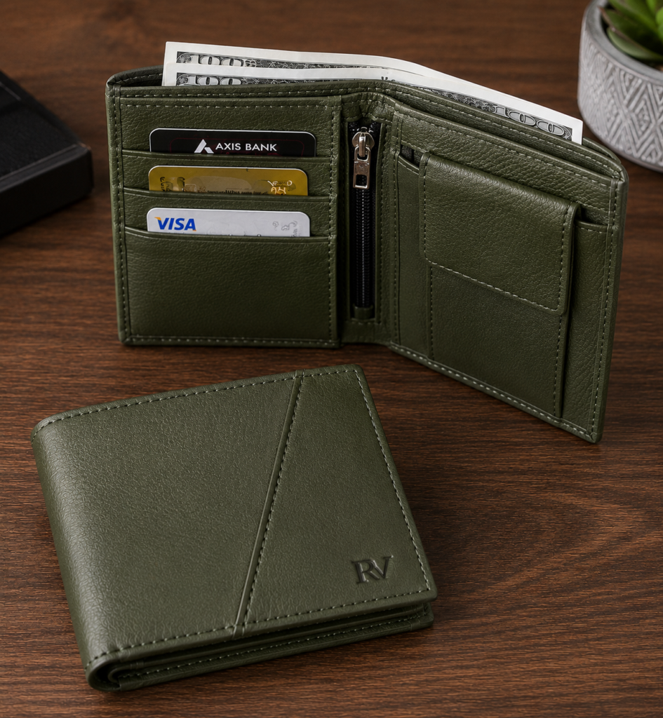 Green Leather Wallet-1