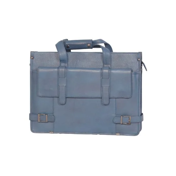 sleek light gray laptop bag