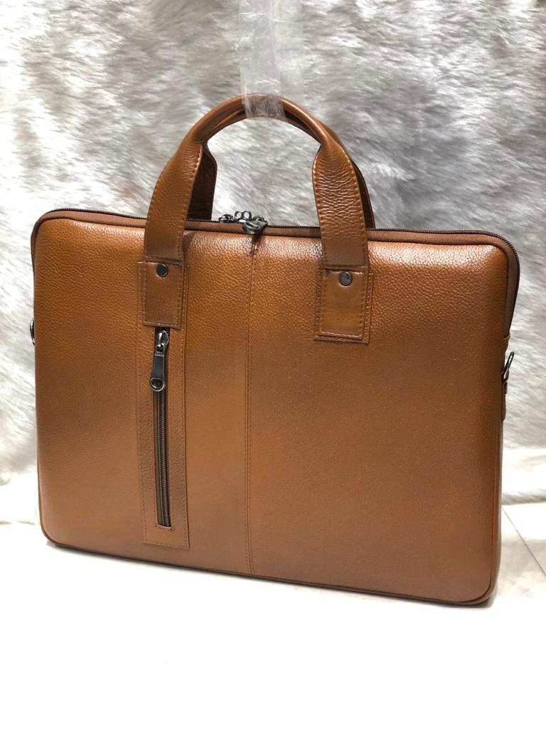 Tan Executive Leather Laptop Bag