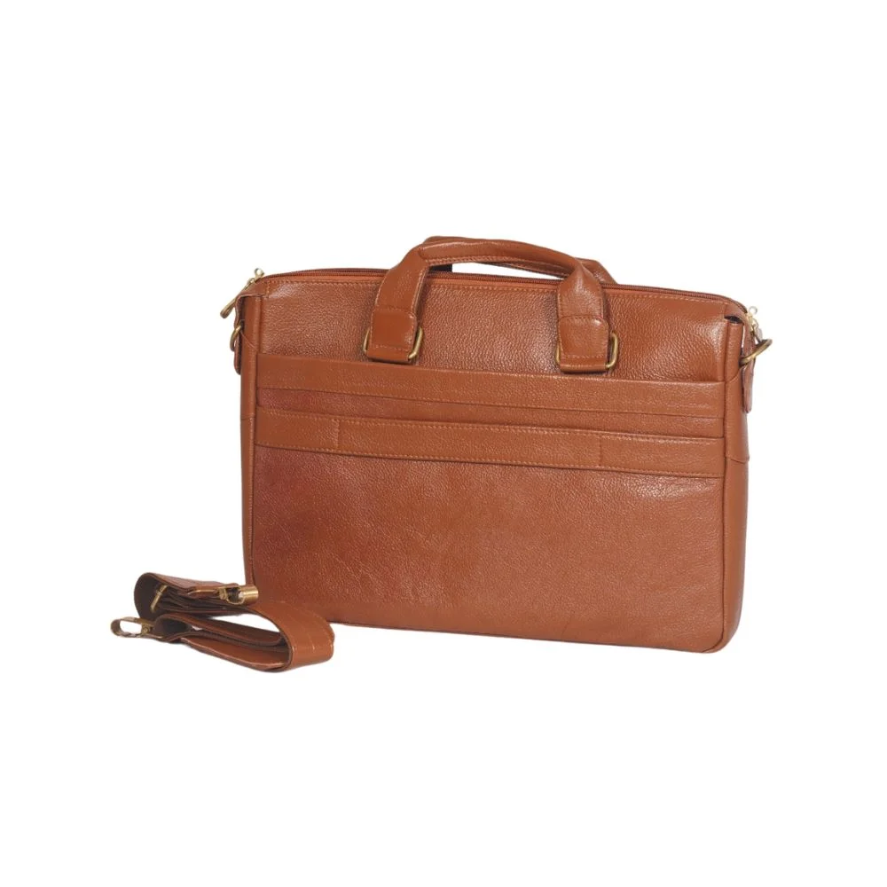stylish light brown laptop bag