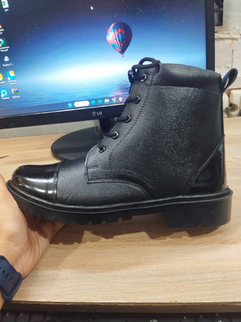 Black Leather Ankle Boots
