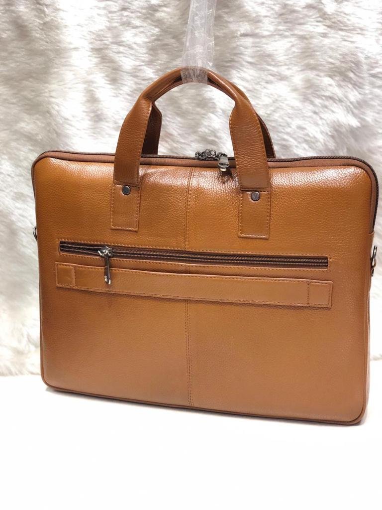 Tan Classic Laptop Briefcase